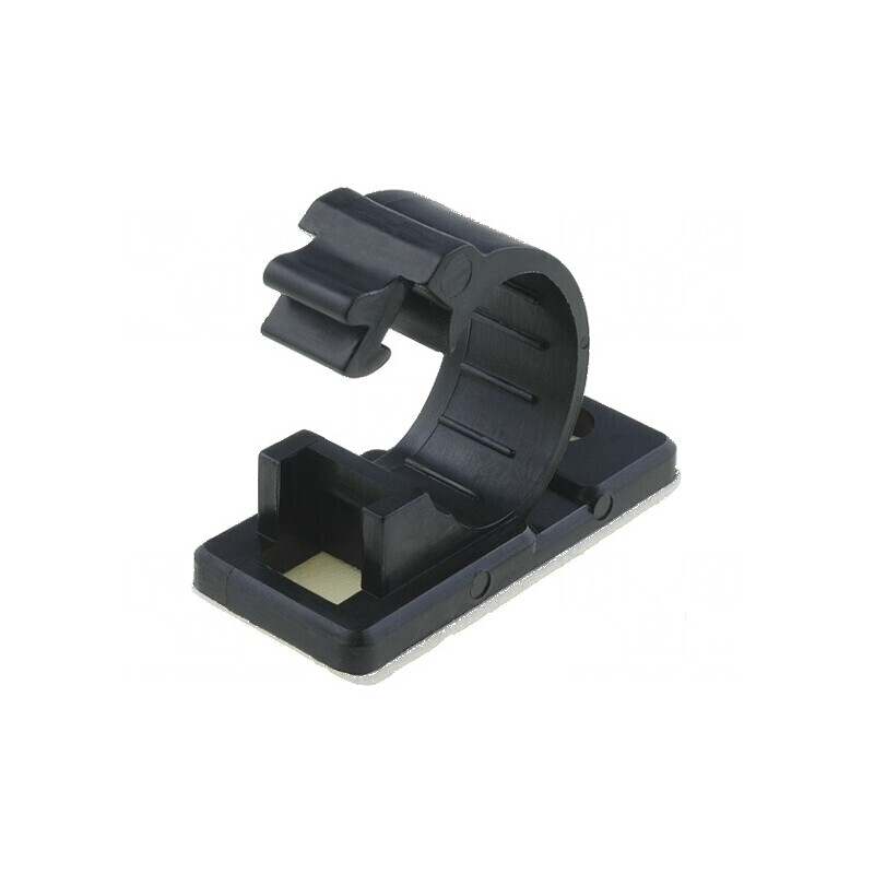 Mâner autoadeziv 12mm poliamidă neagră UL94V-2 | Electronic-mag.ro | Componente Electronice