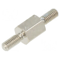 Piuliță distanțieră filetată 6mm M2.5 hexagonală | Electronic-mag.ro | Componente Electronice