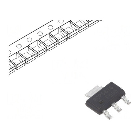 Tranzistor NPN bipolar 80V 1A SOT223 | Electronic-mag.ro | Componente Electronice