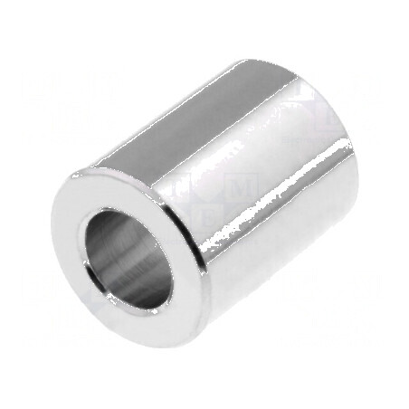 Manșon distanțier 9mm cilindric alamă nichel cu diametru exterior 4mm | Electronic-mag.ro | Componente Electronice