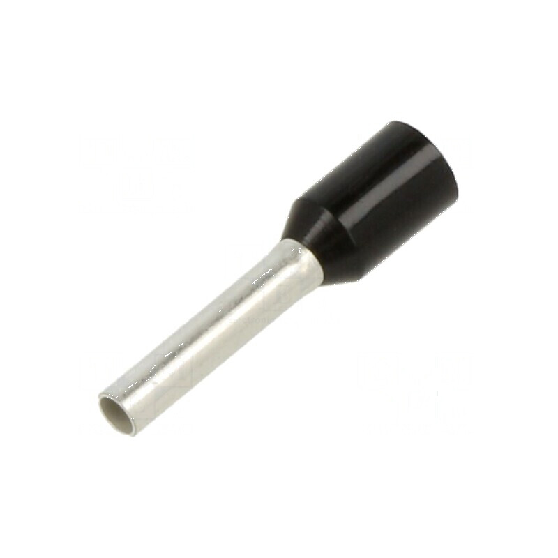 Vârf tub capăt izolată cupru 1,5mm2 10mm cositorit neagră | Electronic-mag.ro | Componente Electronice