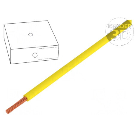 Cablu H05V-K 0,75mm² PVC galben 300V/500V Clasa 5 | Electronic-mag.ro | Componente Electronice