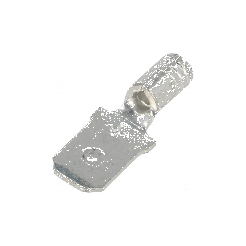 Terminal plat 6,4mm 0,8mm tată crimpat cu cablu drept cupru | Electronic-mag.ro | Componente Electronice
