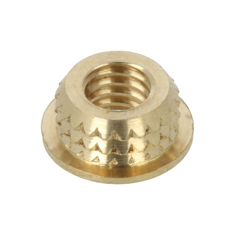 Adaos filetat alamă M4 3mm pentru plastic | Electronic-mag.ro | Componente Electronice