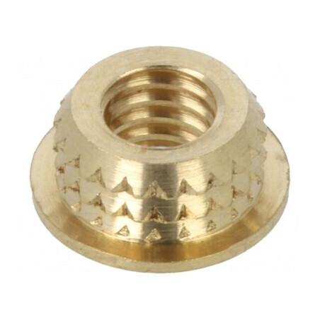 Adaos filetat alamă M4 3mm pentru plastic | Electronic-mag.ro | Componente Electronice
