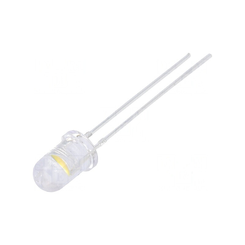 LED 5mm Alb Cald 22000-25000mcd 60° Convex | Electronic-mag.ro | Componente Electronice