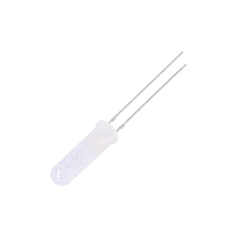 LED 5mm alb cald 500-750mcd 140° convex | Electronic-mag.ro | Componente Electronice