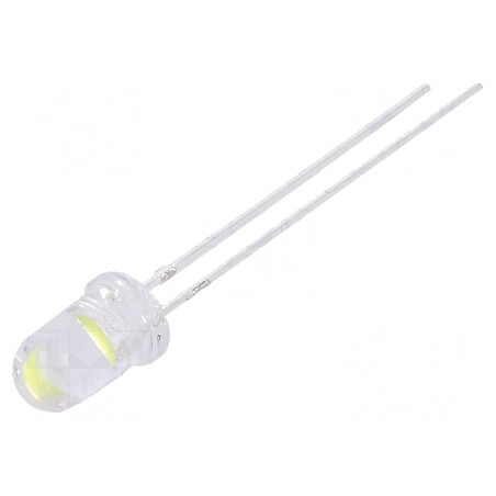 LED 5mm alb rece 90000-100000 mcd 15° convex | Electronic-mag.ro | Componente Electronice