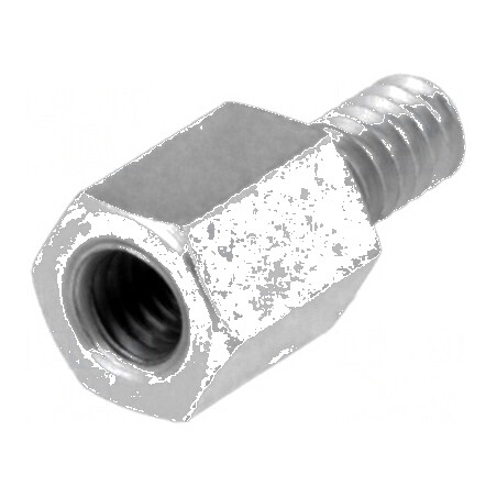 Piuliță distanțieră filetată 6mm M3 alamă nichel | Electronic-mag.ro | Componente Electronice