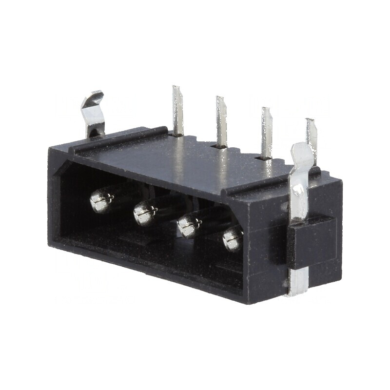 Conector cablu-placă soclu tată PIN 4 clichet THT 5,08mm | Electronic-mag.ro | Componente Electronice