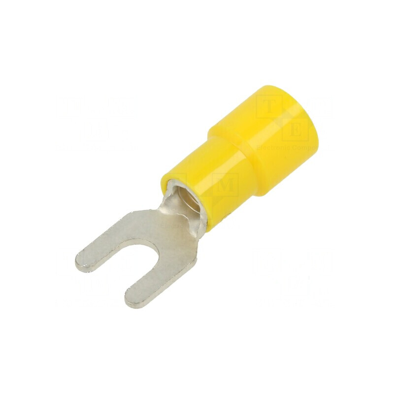 Furcă M4 Ø 4,3mm pentru cablu izolată 2,63÷6,64mm² crimpată | Electronic-mag.ro | Componente Electronice