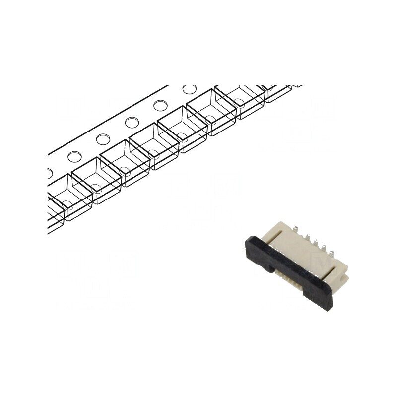 Conector FFC/FPC vertical PIN 6 ZIF SMT 30V 0,5A cositorit | Electronic-mag.ro | Componente Electronice Conector FFC/FPC vertical PIN 6 ZIF SMT 30V 0,5A cositorit | Electronic-mag.ro | Componente Electronice