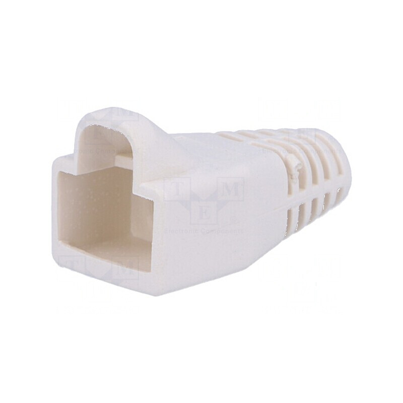 Protecție mufă RJ45 6mm albă | Electronic-mag.ro | Componente Electronice