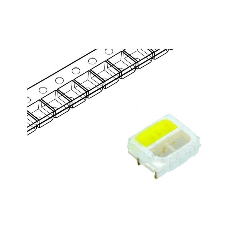 LED SMD 3528 PLCC4 Albă/Albastru 3,5x2,7mm 120° 20mA | Electronic-mag.ro | Componente Electronice
