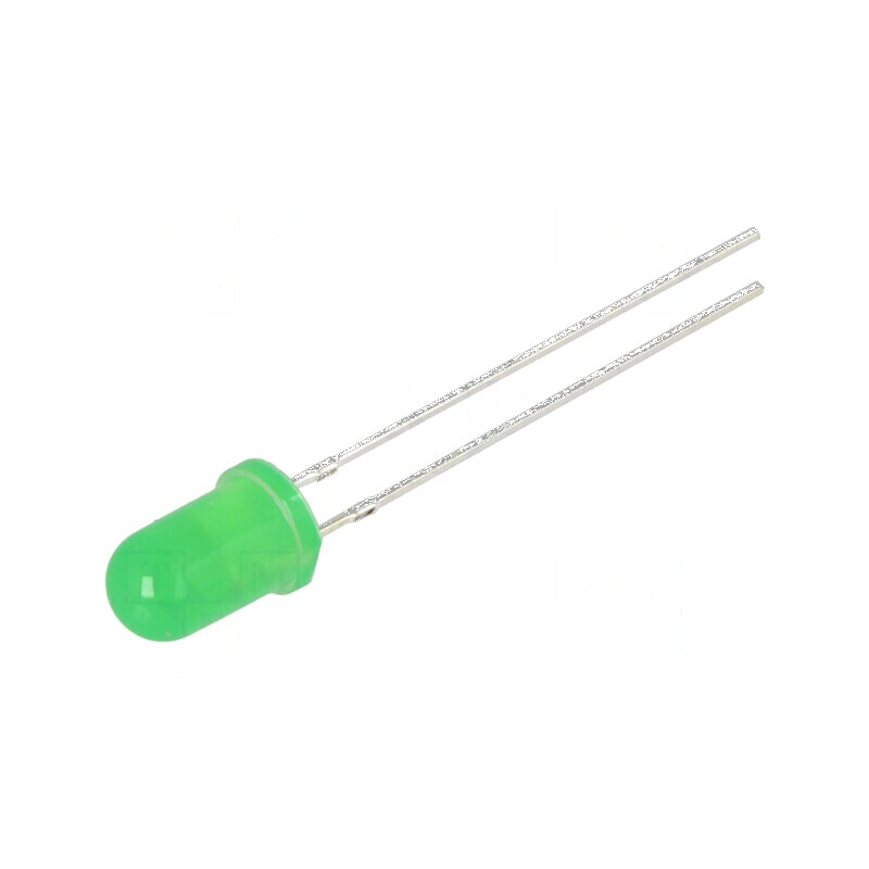 LED 5mm Verde 1560-2180mcd 30° Convex 3-5V | Electronic-mag.ro | Componente Electronice