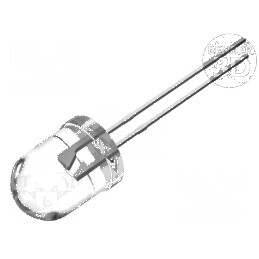 LED 10mm roșie 2180-3000mcd 30° convex | Electronic-mag.ro | Componente Electronice