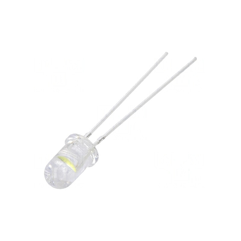 LED 5mm alb rece 18000-22000mcd 60° convex | Electronic-mag.ro | Componente Electronice