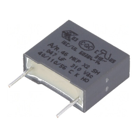Condensator polipropilenă X2 R46 310V 47nF 13x5x11mm THT | Electronic-mag.ro | Componente Electronice