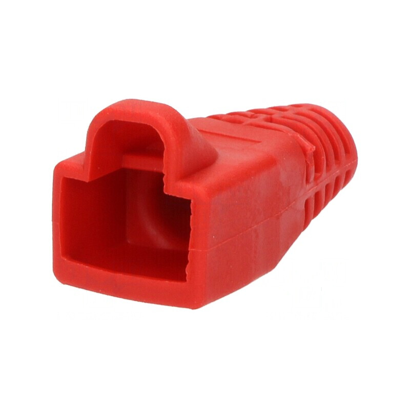 Protecție mufă RJ45 6mm roșie | Electronic-mag.ro | Componente Electronice