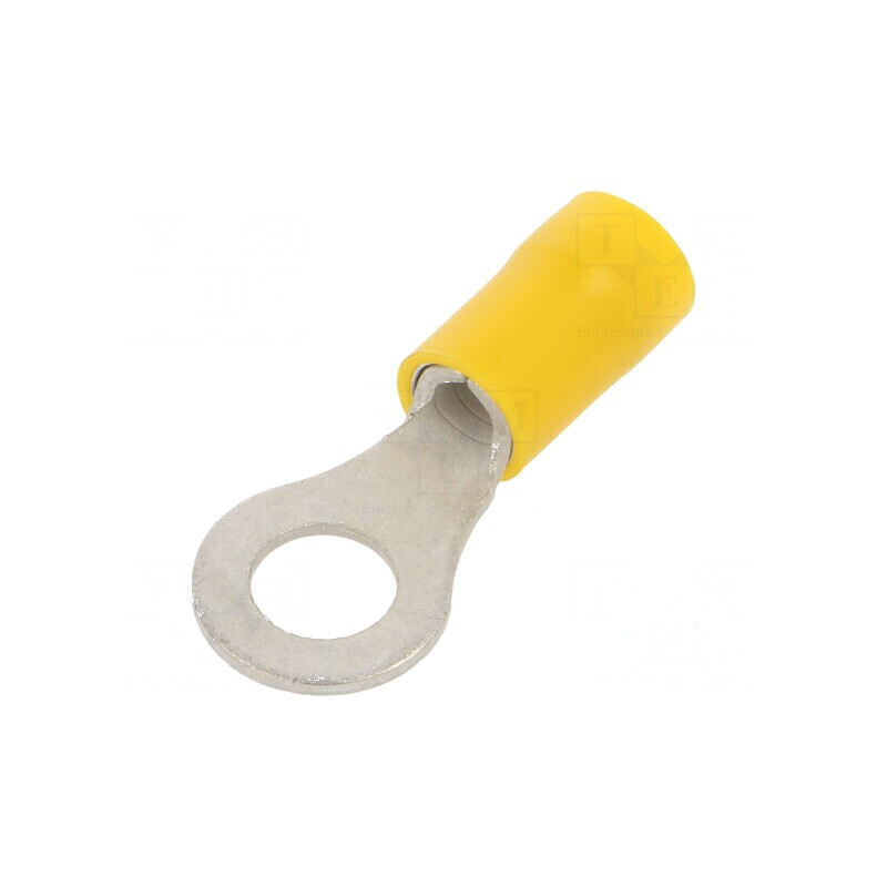 Vârf inelar M6 6,4mm 4-6mm2 cupru crimpat izolată | Electronic-mag.ro | Componente Electronice