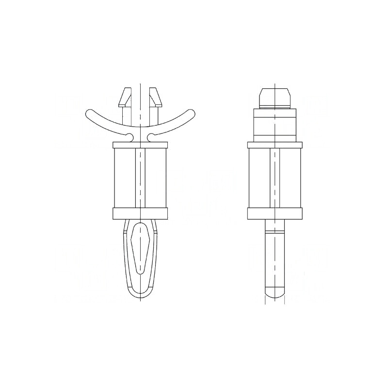 Distanțier PCB poliamidă 66 15,9mm clichet | Electronic-mag.ro | Componente Electronice