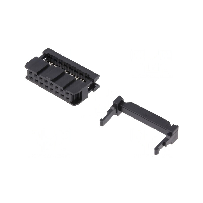 Conector IDC mufă mamă 16 PIN pentru cablu bandă 1,27mm | Electronic-mag.ro | Componente Electronice