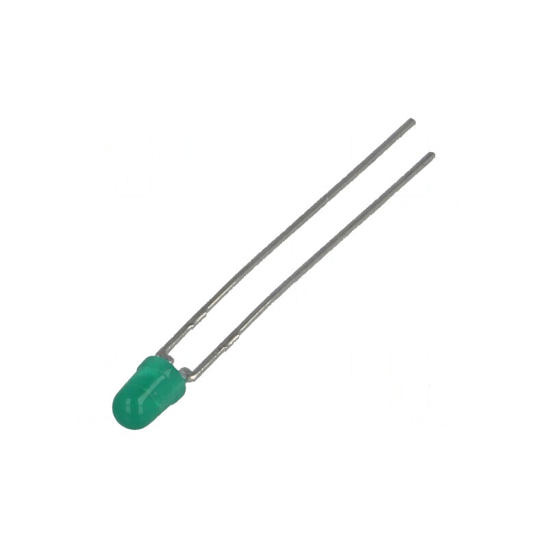 LED 3mm Verde 4,2mcd 60° Convex | Electronic-mag.ro | Componente Electronice