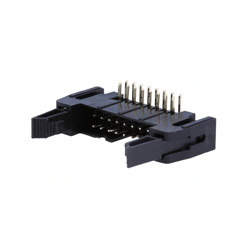 Conector IDC soclu tată 16 pini 90° THT aurit 2,54mm | Electronic-mag.ro | Componente Electronice