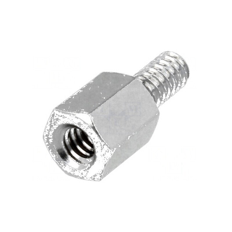 Piuliță distanțieră filetată 6mm UNC4-40 alamă | Electronic-mag.ro | Componente Electronice