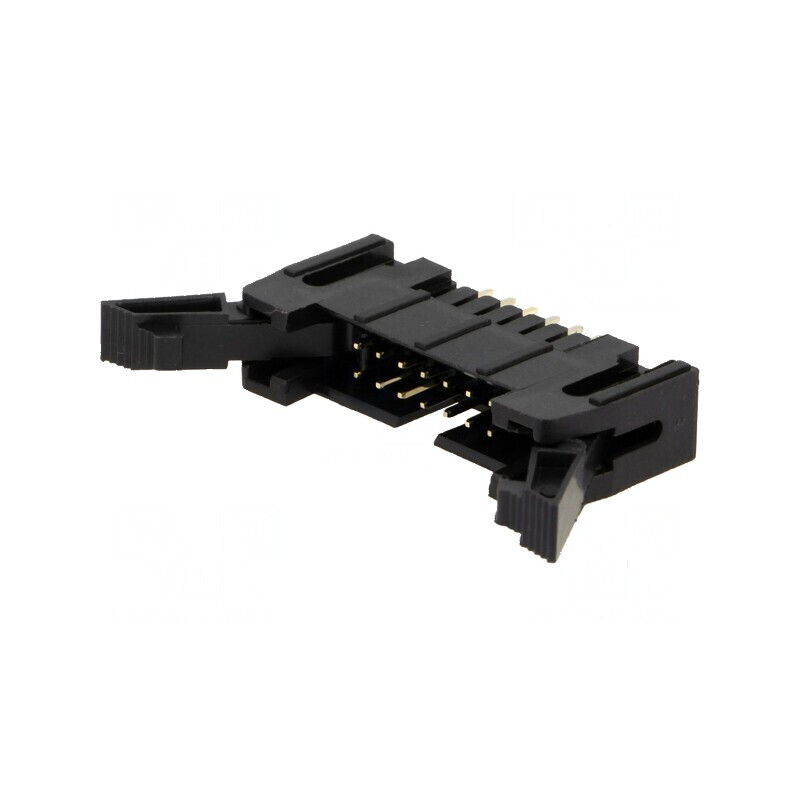Conector IDC soclu tată 14 pini cu ejector THT aurit | Electronic-mag.ro | Componente Electronice