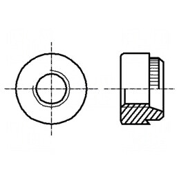 Piuliță rotundă M2,5 din oțel cu acoperire zincată | Electronic-mag.ro | Componente Electronice