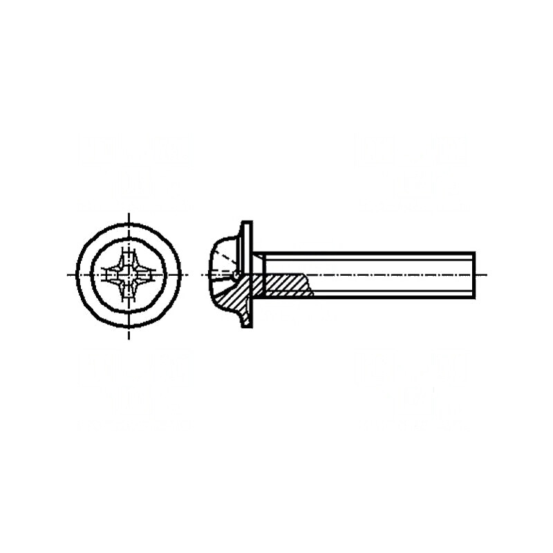Şurub cu flanşă M4x25mm Cap buton Phillips PH2 | Electronic-mag.ro | Componente Electronice