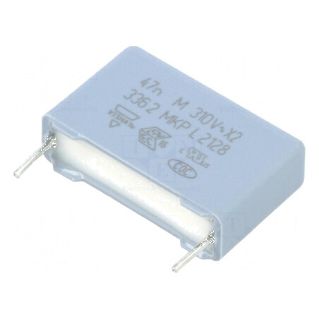 Condensator polipropilenă X2 47nF THT 5x11x17,5mm ±20% | Electronic-mag.ro | Componente Electronice