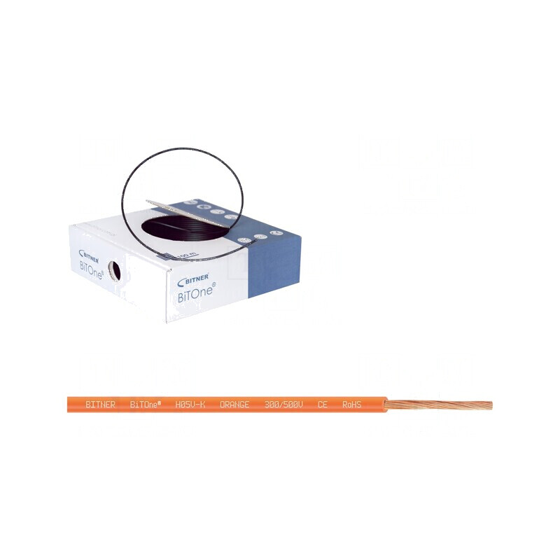 Cablu BiTOne H05V-K 0,75mm² PVC portocalie 100m | Electronic-mag.ro | Componente Electronice