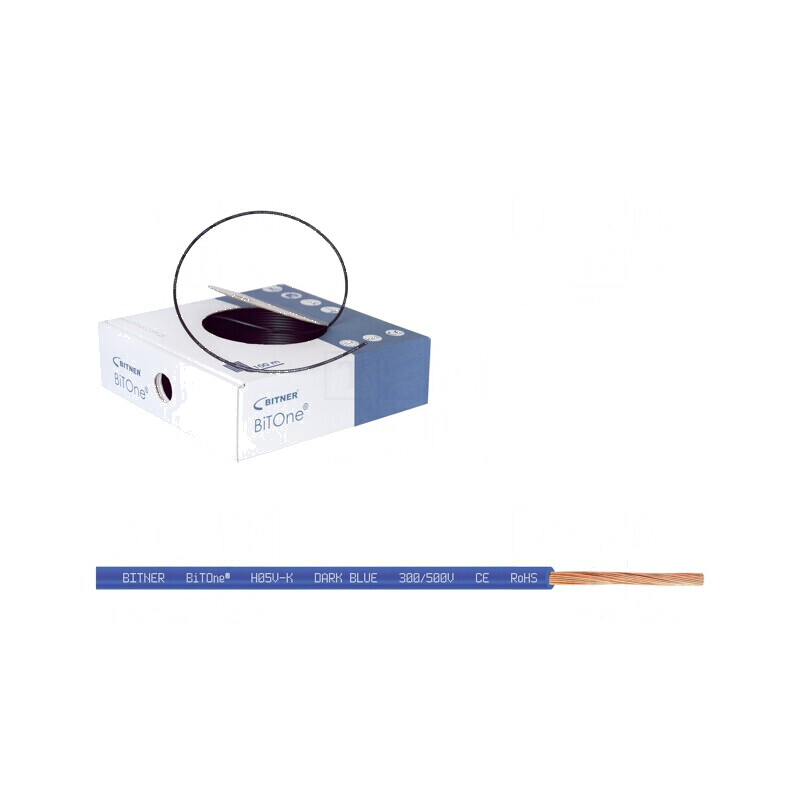 Cablu BiTOne H05V-K 0,75mm² PVC Albastru Închis | Electronic-mag.ro | Componente Electronice