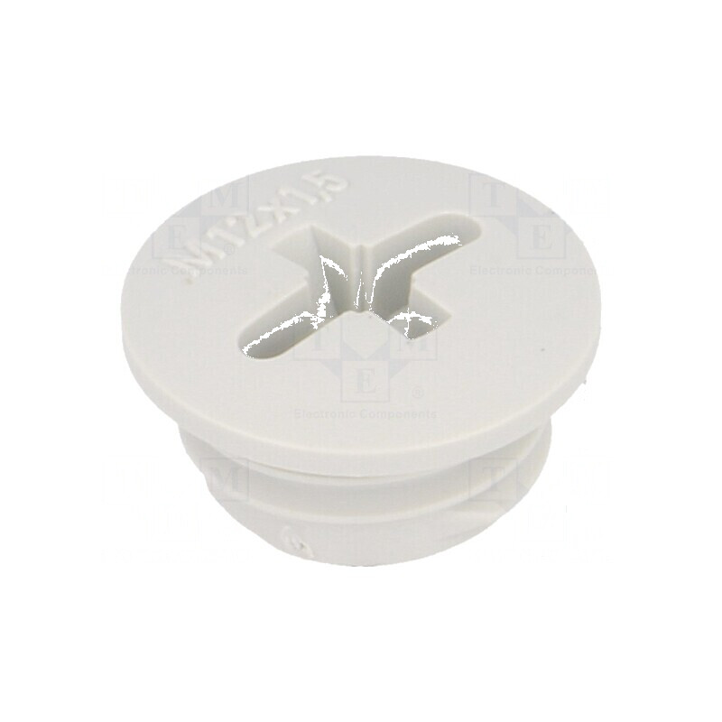 Capac de protecție M12 1,5 IP54 poliamidă gri deschis 6mm | Electronic-mag.ro | Componente Electronice
