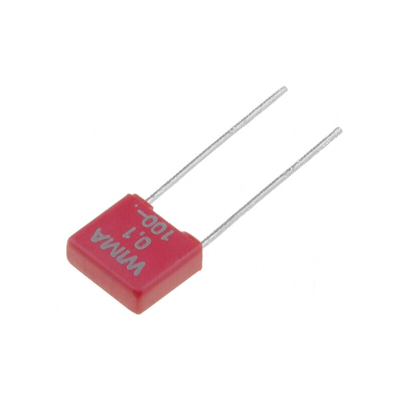 Condensator poliester 100nF 63VAC 100VDC 5mm ±5% THT | Electronic-mag.ro | Componente Electronice