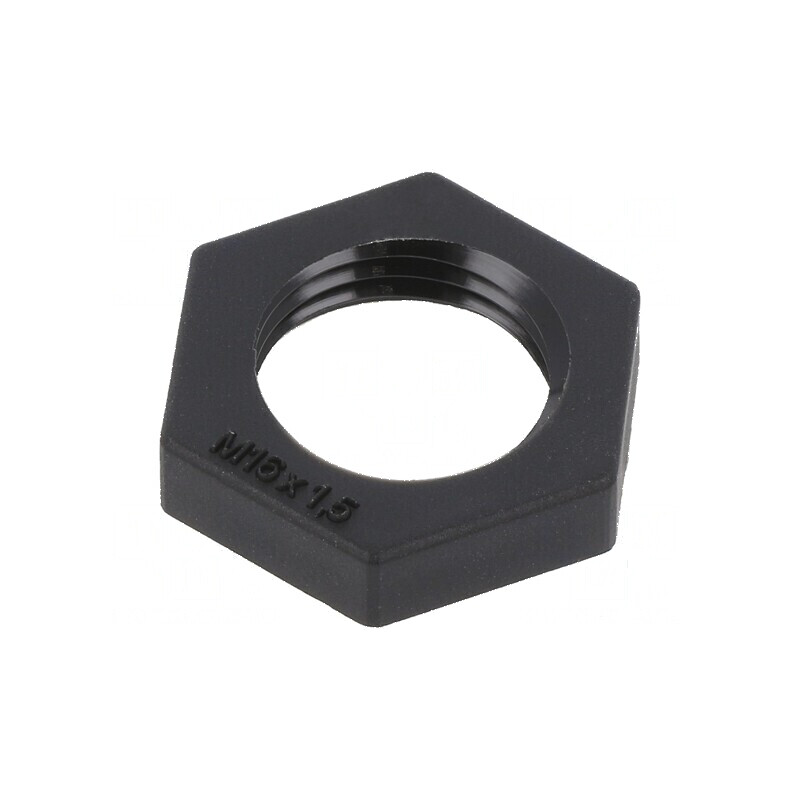 Piuliță M16 poliamidă neagră 22mm filet metric pas 1,5 | Electronic-mag.ro | Componente Electronice Piuliță M16 poliamidă neagră 22mm filet metric pas 1,5 | Electronic-mag.ro | Componente Electronice