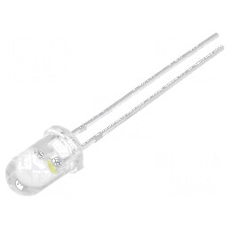 LED 5mm alb rece clipire 3000mcd 30° 20mA | Electronic-mag.ro | Componente Electronice