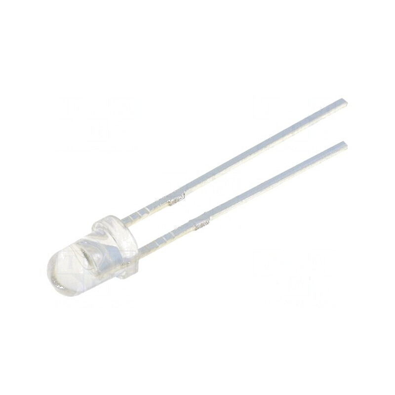 LED 3mm Alb Rece 3000mcd 30° Convex | Electronic-mag.ro | Componente Electronice