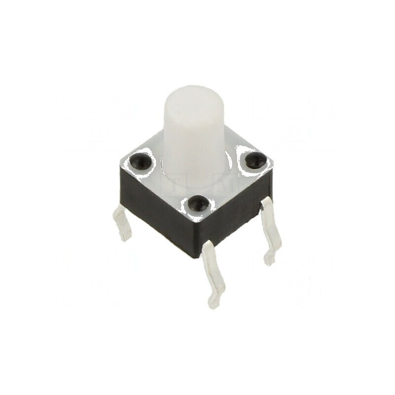 Microîntrerupător TACT SPST-NO 0,05A/12VDC THT 1,57N | Electronic-mag.ro | Componente Electronice
