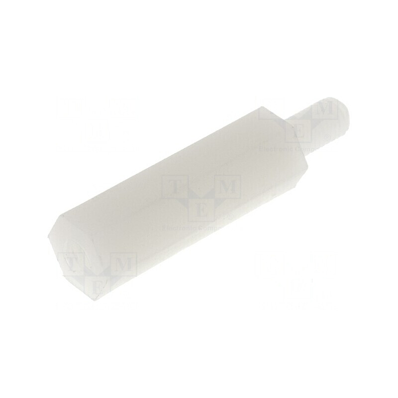 Piuliță distanțieră filetata hexagonală poliamidă M3 18mm | Electronic-mag.ro | Componente Electronice
