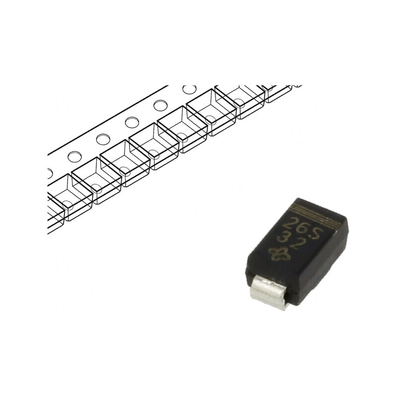 Diodă Schottky SMD 60V 2A SMA - Redresor pe rolă, bandă | Electronic-mag.ro | Componente Electronice