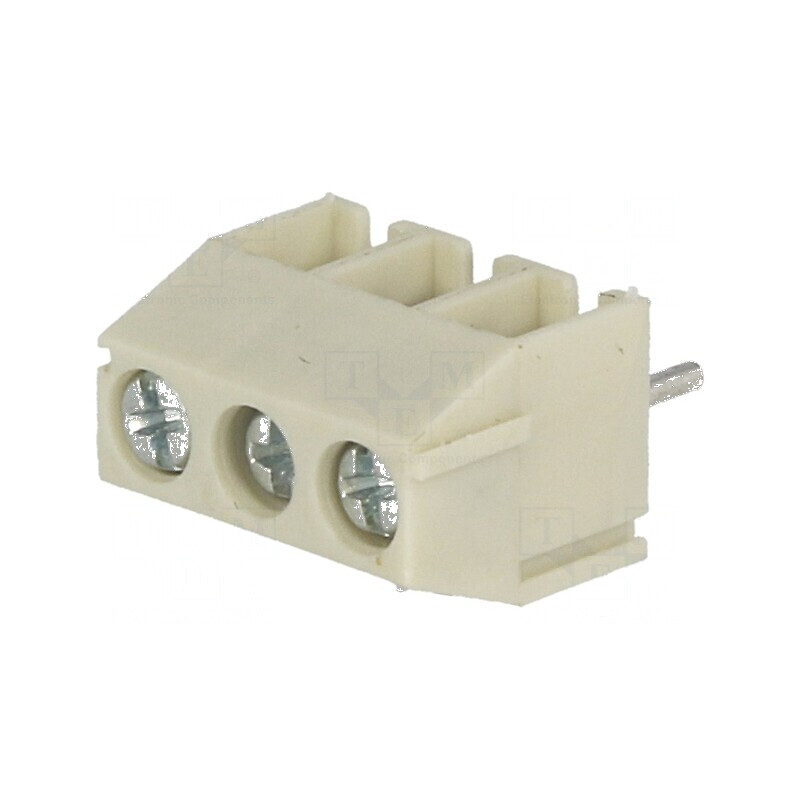 Regletă de conexiuni PCB 90° 3,5mm 3 piste 10A | Electronic-mag.ro | Componente Electronice
