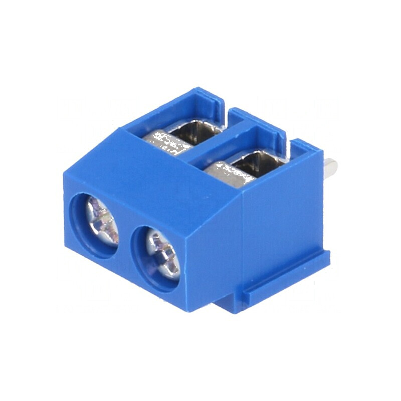 Regletă de conexiuni PCB 90° 5mm, 2 piste, 1,5mm² | Electronic-mag.ro | Componente Electronice
