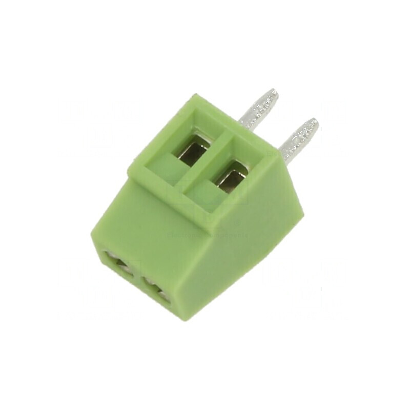 Regletă de conexiuni pentru PCB 90° 2,54mm 2 piste | Electronic-mag.ro | Componente Electronice
