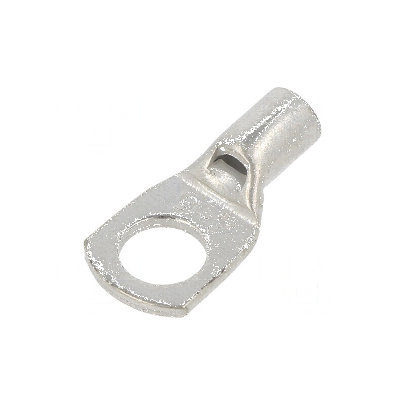 Vârf inelar tubular M6 cu cablu neizolat 4mm2 crimpat cupru | Electronic-mag.ro | Componente Electronice
