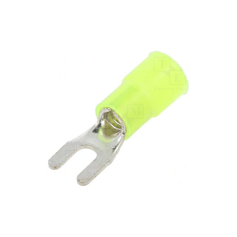 Furcă M3,5 Ø3,7mm pentru cablu izolată 4÷6mm2 crimpat | Electronic-mag.ro | Componente Electronice