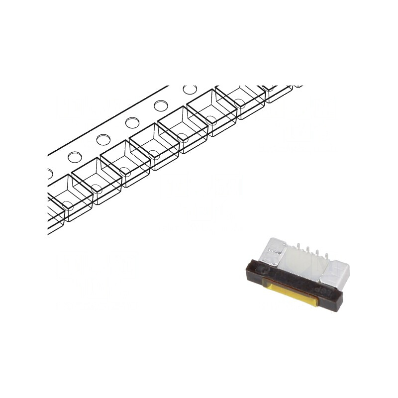 Conector FFC/FPC vertical PIN 8 ZIF SMT 30V 0,2A cositorit | Electronic-mag.ro | Componente Electronice Conector FFC/FPC vertical PIN 8 ZIF SMT 30V 0,2A cositorit | Electronic-mag.ro | Componente Electronice