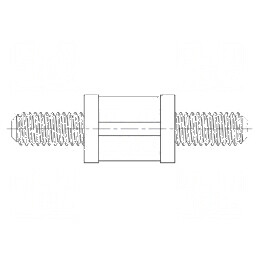 Manşon distanţier cilindric poliamidă 66 M4 6,4mm naturală - 10 bucati | Electronic-mag.ro | Componente Electronice